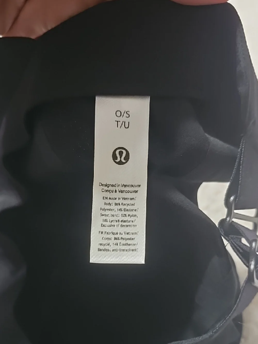 Lululemon Womens Black Nwots Black Active Cap!! O/S, Great Condition